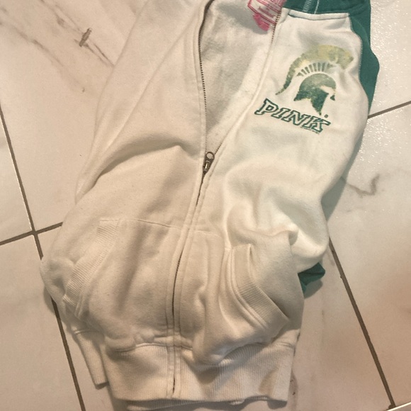 Used MSU Spartans Green & White. Women’s Size Small. Victoria Secret PINK. - Picture 2 of 6